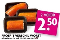 proef t verschil worst