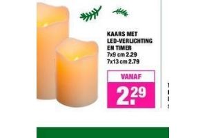 kaars met led verlichting en timer