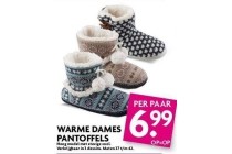 warme dames pantoffels