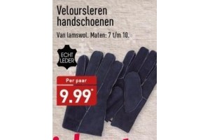 veloursleren handschoenen