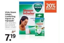 vicks steam inhaler comforting vapors en vapopads