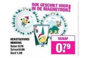 kerstservies minnions