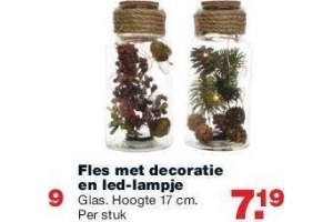 fles met decoratie