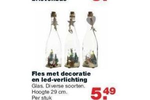 fles met decoratie