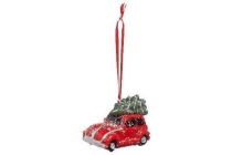 hangdeco auto met kerstboom