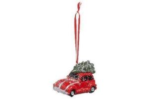 hangdeco auto met kerstboom