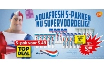 aquafresh 5 pakken nu supervoordelig