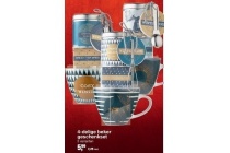 4 delige beker geschenkset