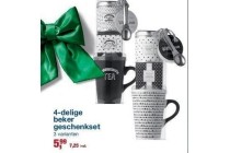 4 delige beker geschenkset