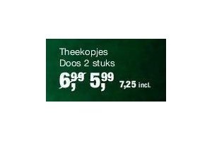 theekopjes doos 2 stuks