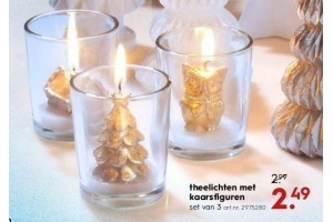 theelichten met kaarsfiguren