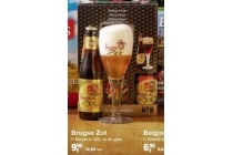 brugse zot 4 flesjes en glas