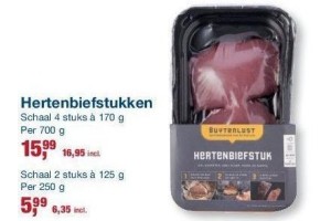 hertenbiefstukken