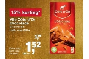 alle cote d or chocolade