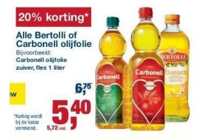 alle bertolli of carbonell olijfolie