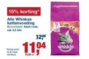 alle whiskas kattenvoeding