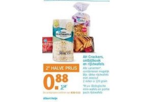ah crackers ontbijtkoek en rijstwafels