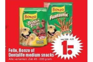felix bonzo of dentalife medium snacks