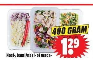 nasi bami nasi of maca roni spaghettigroenten