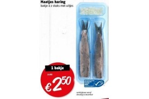 maatjes haring bakje a 2 stuks met uitjes
