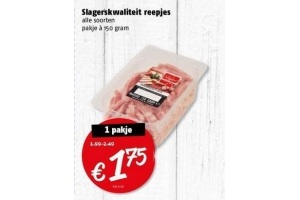 slagerskwaliteit reepjes