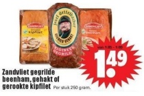 zandvliet gegrilde beenham gehakt of gerookte kipfilet