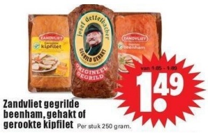 zandvliet gegrilde beenham gehakt of gerookte kipfilet