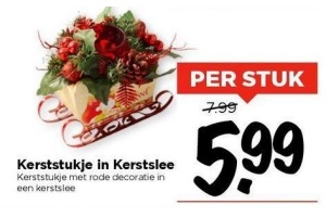 kerststukje in kerstslee