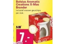 bolsius aromatic creations x mas brander