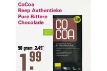 cocoa reep authentieke pure bittere chocolade