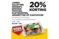 jumbo galetten dessert bokkenpootjes kletskoppen amarettini of cantuccini
