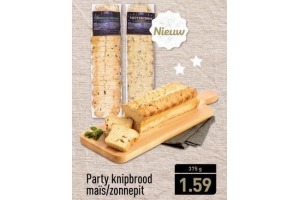 party knipbrood mais zonnepit