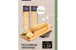 party knipbrood mais zonnepit