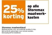 25 korting op alle storemax maatwerkkasten