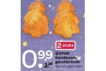 spar kerstboom gevulde koek