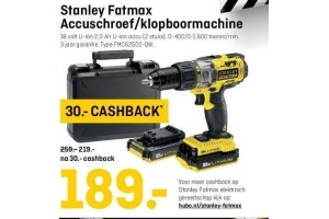 stanley fatmax accuschroef klopboormachine