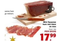 spaanse ham met klem en mes