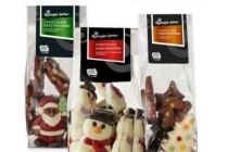 bijzonder lekker chocolade sneeuwpoppen kerstmannen of kerstboompjes