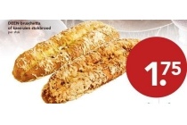 deen bruschetta of kaas uien stokbrood