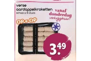 verse aardappelkroketjes