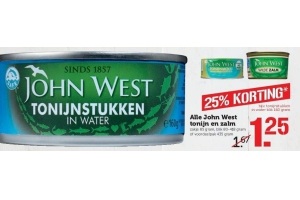 alle john west tonijn en zalm