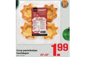 coop pasteibakjes feestdagen