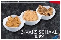 3 vaks schaal