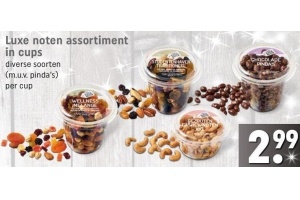 luxe noten assortiment in cups