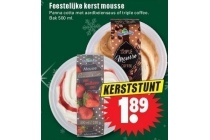 feestelijke kerst mousse