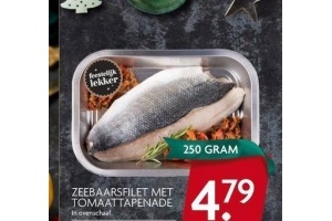 zeebaarsfilet met tomaattapenade