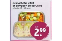 ovenschotel witlof of pompoen en spruitjes