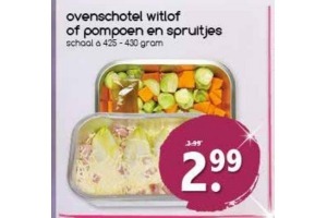 ovenschotel witlof of pompoen en spruitjes