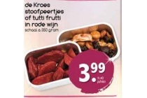 de kroes stoofpeertjes of tutti frutti in rode wijn