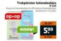 trekpleister lotiondoekjes